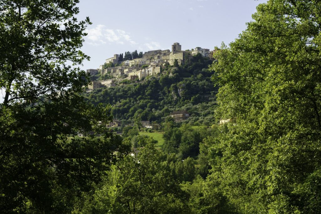 Summer landscape in Frosinone province near Cassino, Lazio, Italy